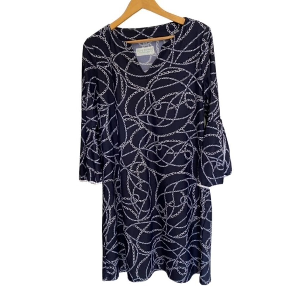 The Tipsy Mermaid Lagoon Dress in Navy Notty XLarge